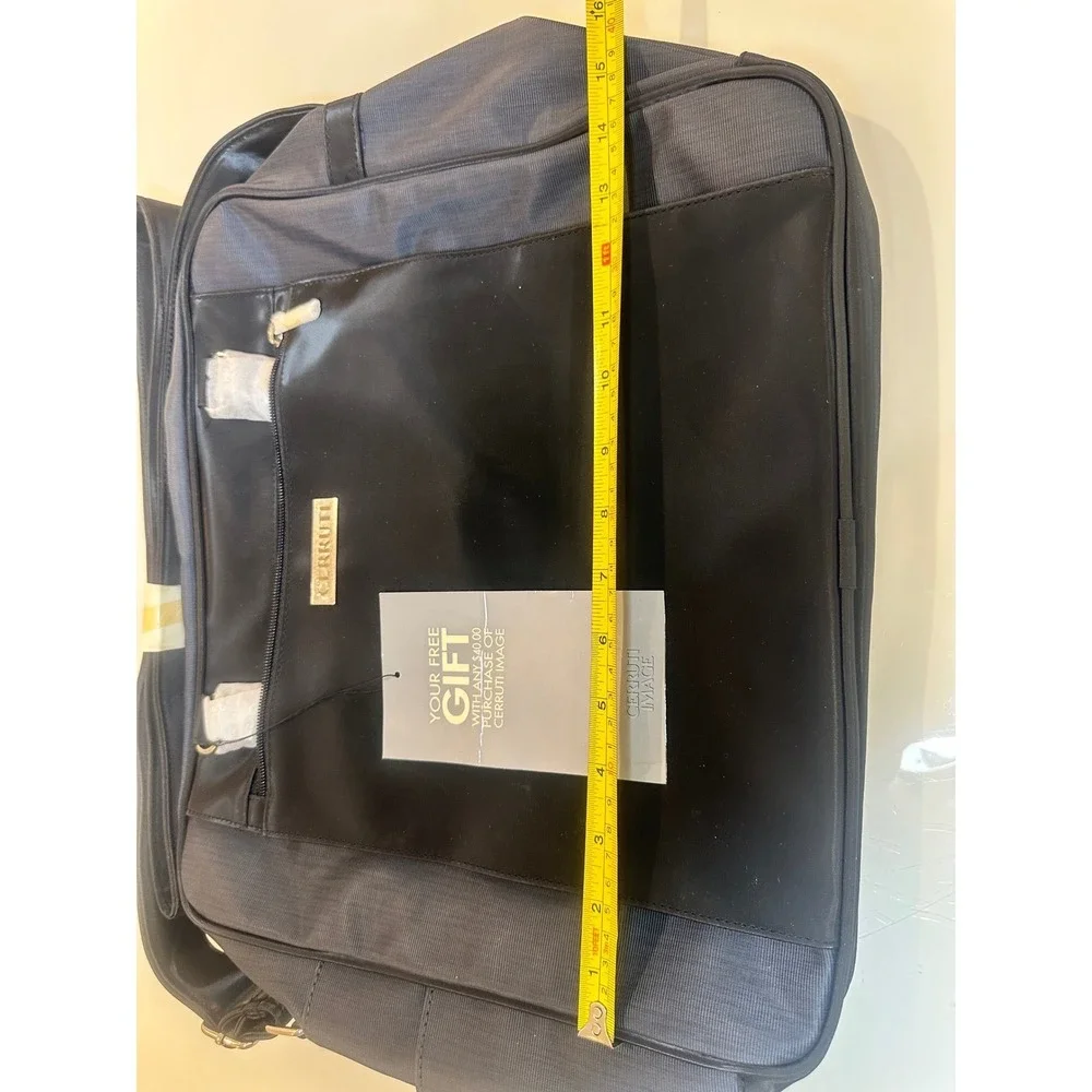 Cerruti Image Black Travel Bag Weekender Duffel Shoulder Strap NWT 1171001